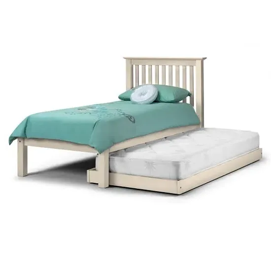 Ballari Single Bed with Pull Out Guest Bed - Stone White