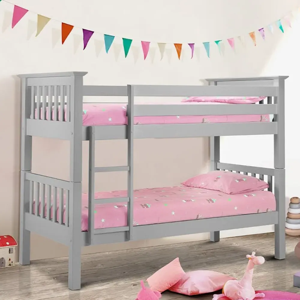 Ballari Wooden Bunk Bed - Grey