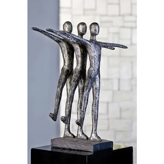 Ballett Sculpture - Antique Silver, Ceramic