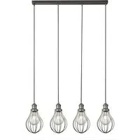 Ballon Cage 4 Lights Pendant Ceiling Light - Pewter