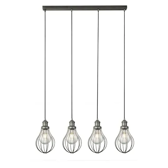Ballon Cage 4 Lights Pendant Ceiling Light - Pewter