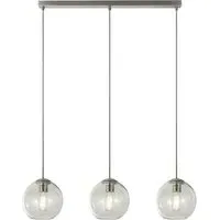 Balls 3 Light Bar Pendant Light - Chrome, Clear Glass