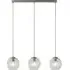 Balls 3 Light Bar Pendant Light - Chrome, Clear Glass