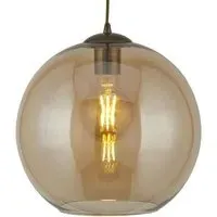 Balls Small Ceiling Pendant Light - Amber, Antique Brass