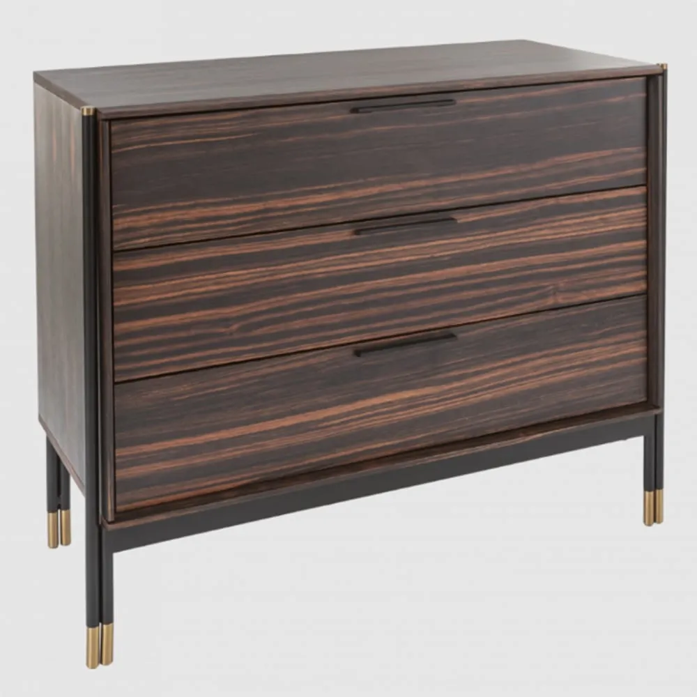 Balta Chest of 3 Drawers - Ebony