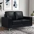 Baltic 2-Seater Sofa - Black, Faux Leather