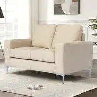 Baltic 2-Seater Sofa - Ivory, Faux Leather