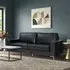 Baltic 3-Seater Sofa - Black, Faux Leather