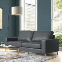 Baltic 3-Seater Sofa - Grey, Faux Leather
