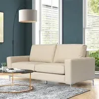 Baltic 3-Seater Sofa - Ivory, Faux Leather