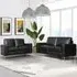 Baltic 3+2 Sofa Set - Black, Faux Leather