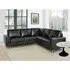 Baltic Corner Sofa - Black, Faux Leather