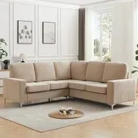Baltic L-Shaped Corner Sofa - Stone, Fabric