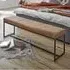 Baltimore Large Hallway Seating Bench - Brown, Leather