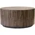 Baltimore Round Coffee Table with Bamboo Inlay - Natural