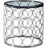 Balzac Clear Glass End Table - Stainless Steel
