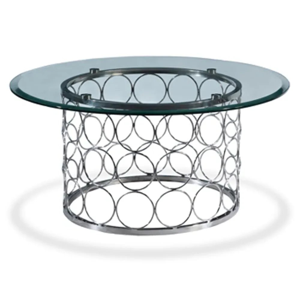 Balzac Square Coffee Table - Clear Glass, Stainless Steel image