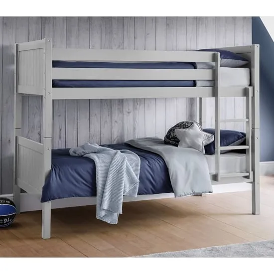 Bandit Wooden Bunk Bed - Grey, Pine