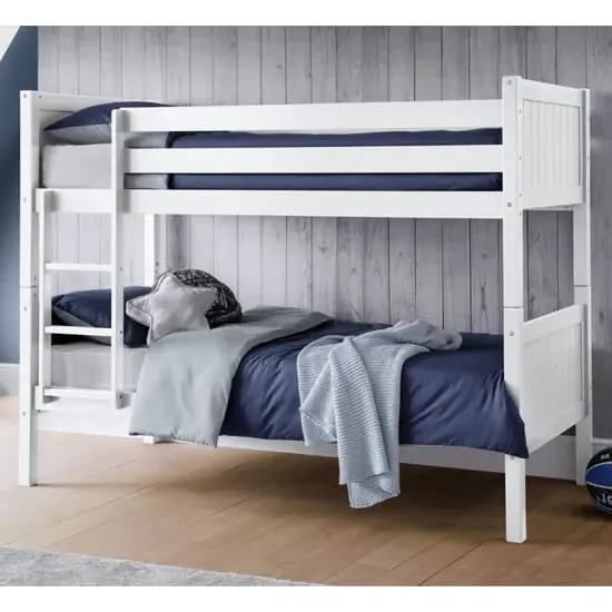 Bandit Wooden Bunk Bed - White, Pine
