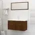 Banff 2 Piece Bathroom Furniture Set - Dark Brown Oak