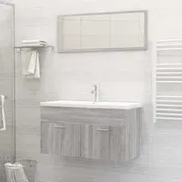 Banff 2 Piece Bathroom Furniture Set - Grey Sonoma