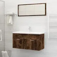 Banff 2 Piece Bathroom Furniture Set - Smoked Oak
