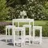 Bangor 5-Piece Garden Bar Set - White, Pine
