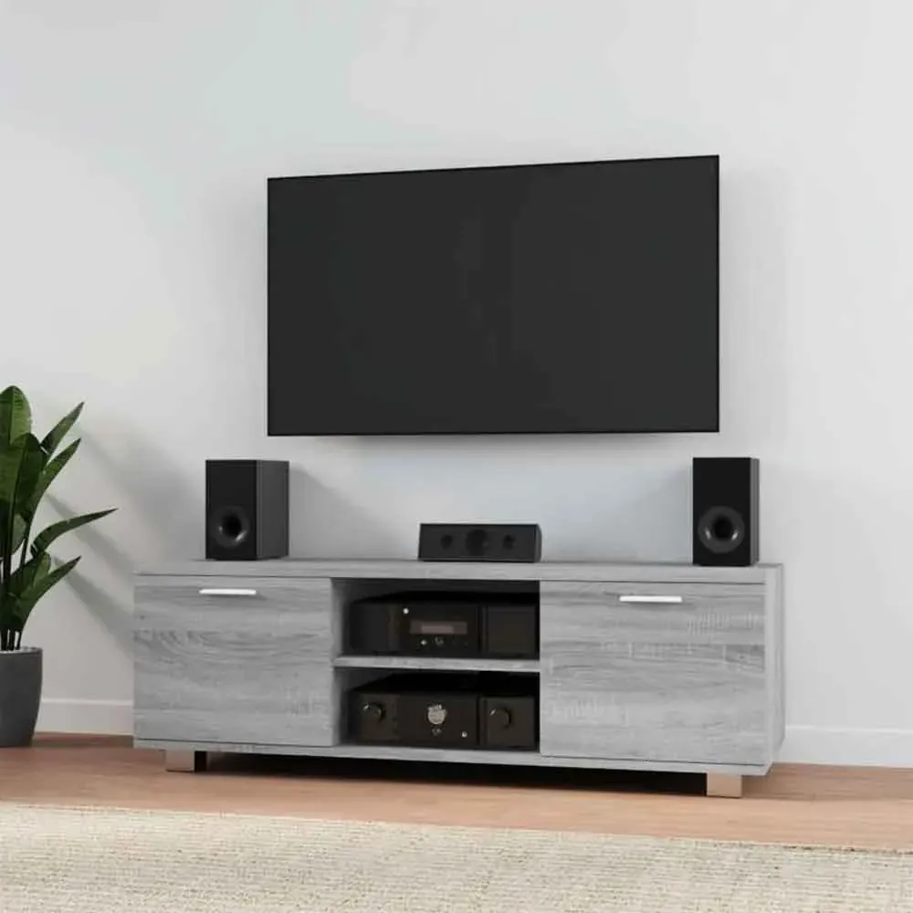 Banning 120cm TV Stand with 2 Doors - Grey Sonoma