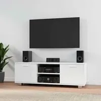 Banning 120cm TV Stand with 2 Doors - White