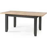 Baqia Extending Dining Table - Dark Grey, Oak