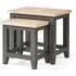 Baqia Nest of 2 Tables - Dark Grey, Oak