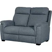 Baraboo 2-Seater Sofa with Black Legs - Azul, Fabric