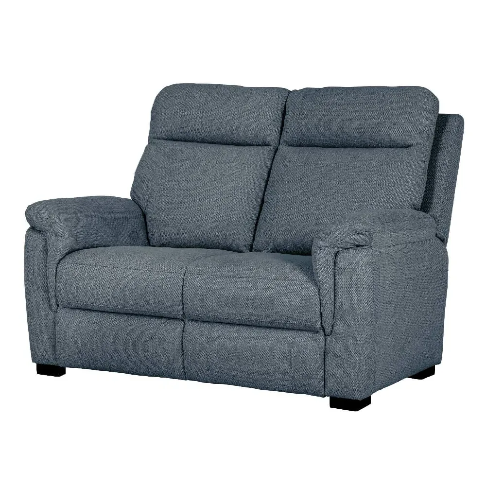 Baraboo 2-Seater Sofa with Black Legs - Azul, Fabric