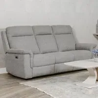 Baraboo 3-Seater Electric Recliner Sofa - Grey, Fabric