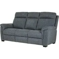 Baraboo 3-Seater Sofa with Black Legs - Azul, Fabric