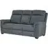 Baraboo 3-Seater Sofa with Black Legs - Azul, Fabric