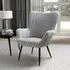 Baraboo Chenille Fabric Armchair - Grey