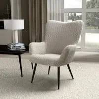 Baraboo Chenille Fabric Armchair - Mink