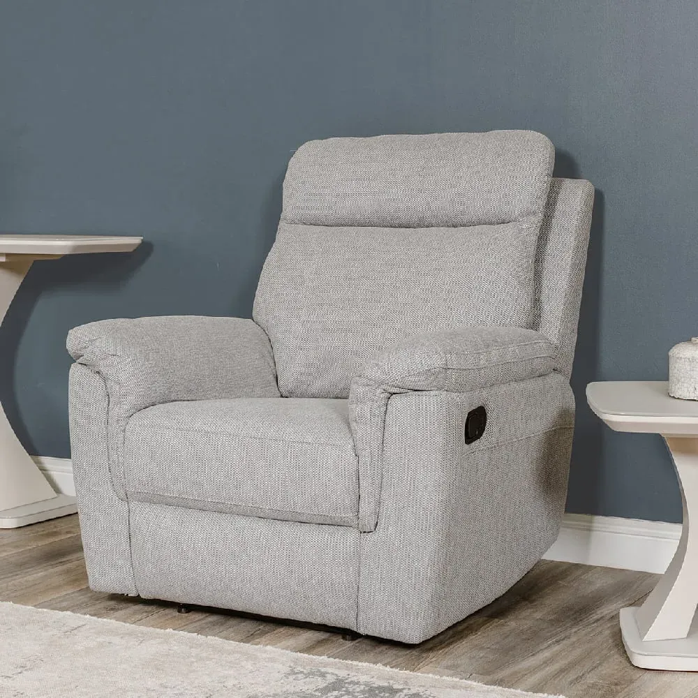 Baraboo Fabric Manual Recliner Chair - Grey image