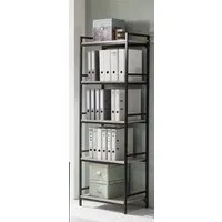 Barbara Five Tier Shelving Unit - Concrete Effect, MDF