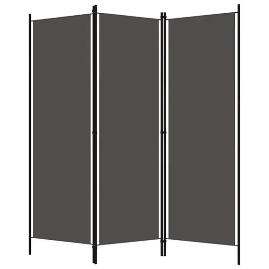 Barbel 3-Panel Room Divider - Anthracite, Fabric