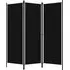 Barbel 3-Panel Room Divider - Black, Fabric