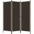 Barbel 3-Panel Room Divider - Brown, Fabric
