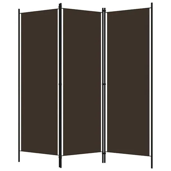 Barbel 3-Panel Room Divider - Brown, Fabric
