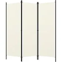 Barbel 3-Panel Room Divider - White, Fabric