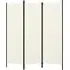 Barbel 3-Panel Room Divider - White, Fabric