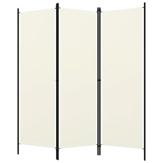 Barbel 3-Panel Room Divider - White, Fabric