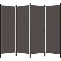 Barbel 4-Panel Room Divider - Anthracite, Fabric
