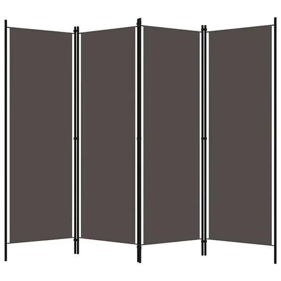 Barbel 4-Panel Room Divider - Anthracite, Fabric