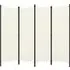 Barbel 4-Panel Room Divider - White, Fabric